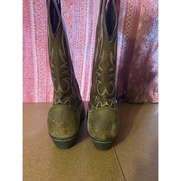 LAREDO Western Cowboy Boots Womens 8 Brown Leather Embroidered Pull On - Picture 4 of 7
